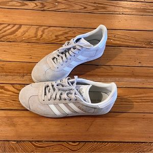 Gray suede striped ADIDAS SAMBAS sneakers Men's size 5.5, women's 7.5